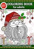 Santa's Christmas Adult coloring book : Volume 11 by Prajakta P | Premium Handmade Paperback Spiral Bound Coloring Book | Art and Sip Party, DIY Kit, Party favor | Stress Relieving Patterns for all