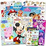 Sticker by Number Books for Toddlers 2-4 - Bundle with 5 Sticker Mosaic Books for Kids Featuring Paw Patrol, Disney Princess, Mickey Mouse, More | Sticker Books for Girls, Kids