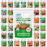 Back to the Roots Heirloom Organic, Non-GMO & USA Grown Seeds, 30ct Herb, Fruit, and Veggies, Assortment May Vary, Guaranteed to Grow