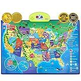 BEST LEARNING i-Poster My USA Interactive Map - Educational Smart Talking Poster Toy for 5 to 12 Years Kids Boy or Girl | Geography Electronic Game for 5, 6, 7 Years | Christmas & Birthday Present