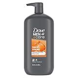 DOVE MEN + CARE 2-in-1 Shampoo + Conditioner Thick + Strong for Fortifying Hair from Root to Tip, with Calcium, 31 oz