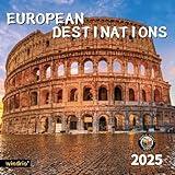 2025 Wall Calendar,Calendar 2025, November 2024 - December 2025, Wall Calendar European Destinations, 12" x 24" Opened,Full Page Months Thick & Sturdy Paper for Calendar Organizing & Planning