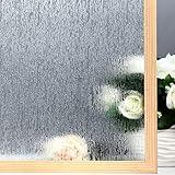 VELIMAX Rain Glass Window Film Privacy Static Window Clings Decorative Glass Sticker for Home Office Removable UV Protection Heat Control 17.7 x 78.7 inches