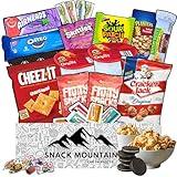 Snack Mountain Care Package 25 Count, Christmas Snacks, Snack Care Package for Teens & Adults, Back to School Gifts, Birthday Snack Gift Box, Care Packages for College Students, Snack Sized Candy Gift Basket, Variety Snack Box, Gift Snack Basket