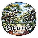 Savannah Georgia Sticker 4 Inch Travel Souvenir City Destination - Waterproof Vinyl Decal for Laptop Water Bottle Car Tumbler - Durable Aesthetic Long-Lasting Stickers for Adults ID44990