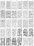 Tenare 30 Pcs Letter Stencil for Painting 4 x 7 Inch Alphabet Journal Stencil Reusable Plastic Letter and Number Stencil Font Template for Journal Notebook Diary Scrapbook Decor (Assorted Style)