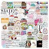 122Pcs Psychology Stickers Graffiti Aesthetics Waterproof Vinyl for Kids Girls Boys Teens Adults for Water Bottles Laptop Suitcase for Birthday Party Supplies Halloween Decoration Favors