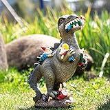 SOWSUN Garden Gnomes Statues Yard Decorations Outdoor Garden Decor, 14” Dinosaur Gnomes Garden Statues, Patio, Lawn Ornament, Gardening Gifts for Women for Housewarming
