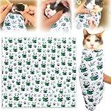 XANGNIER Cat Wrap for Grooming,Cat Restraint Wrap for Cutting Nails,Fabric Burrito Wrap for Nail Clipping, Anti-Scratch, Anti-Escape,Multifunctional Swaddle Wrap Pet Tool (20.8 x 20.8 Inch)