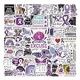 Epilepsy Awareness Stickers 60pcs Brain Disease Decals Aesthetic Waterproof Vinyl Pack Stickers for Water Bottle Laptop Cup Car Adults Phone Skateboard DIY Party Supplie