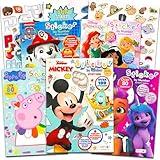 Sticker by Number Books for Toddlers 2-4 - Bundle with 5 Sticker Mosaic Books for Kids Featuring Paw Patrol, Disney Princess, Mickey Mouse, More | Stickers for Girls, Kids