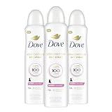 Dove Advanced Care Antiperspirant Deodorant Spray Clear Finish 3 Count Invisible antiperspirant deodorant tested on 100 colors 72-hour odor and sweat protection with Pro-Ceramide technology 3.8 oz