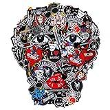 Meneng Embroidered Patches Iron-on Appliques: 30pcs Assorted Cool Punk Embroidery Sew-on Patch for Jackets Clothing