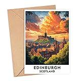 Edinburgh City Greeting Card - Scotland Travel Card - Edinburgh Travel Art - Edinburgh City Card Gift - City Greeting Card - Edinburgh Keepsake Card - Edinburgh Travel Card - Edinburgh Scotland Trip Gift