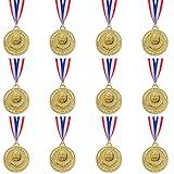 Abaokai 12 Pieces Gold Award Medals-Winner Medals Gold Prizes for Sports, Competitions, Party, Spelling Bees, Olympic Style, 2 Inches