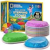 NATIONAL GEOGRAPHIC Stepping Stones for Kids – Durable Non-Slip Stones Encourage Toddler Balance & Gross Motor Skills, Indoor & Outdoor Toys, Obstacle Course, Gifts for Toddlers (Amazon Exclusive)