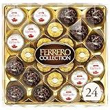 Ferrero Rocher, 24 Count, Premium Gourmet Assorted Hazelnut Milk Chocolate, Dark Chocolate and Coconut Chocolates, Chocolate Gift Box, 9.1 oz​