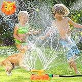 Water Sprinkler for Kids Toddlers Sprinklers with Roating Spray Nozzles Attaches Garden Water Hose Outdoor Play Outside Toys 1-3 2-4 Summer Backyard Lawn Game Yard Water Toy for Kids 3-5 4-8 Boy Girl