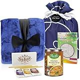 Get Well Soon Gifts for Women or Men - Gift Set Includes Luxury Blanket, Chicken Noodle Soup, TLC Tea Kit & Inspirational Word Search Book - After Surgery, Thinking of You Care Package