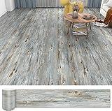 Waterproof Peel and Stick Floor Tile, 36 Pack 54 Sq.Ft（NO Sticky Residue Left） Wood Plank Vinyl Tile Stickers, Self-Adhesive DIY Flooring Tiles for Bedroom, Living Room, Bathroom （36" x 6"，Dustgray）