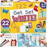 Funcils Learn to Write for Kids - Educational Toys & Games, Preschool & Kindergarten Learning Activities, Writing Practice Book, Birthday Gifts for Girls and Boys for Ages 3, 4, 5, 6 Year Old