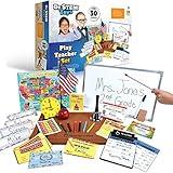 Dr. STEM Toys | Play Teacher Role-Play Set Includes Reusable White Board, Bell, Report Cards, for Home or Classroom, Over 30 Pieces Included, Gift for Kids, Complete Set