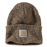 Carhartt Men's Knit Cuffed Beanie, Dark Brown/Sandstone, One Size