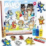 Bluey Window Art Suncatchers for Kids, Window Art Kit, Great Suncatchers Kit for Kids to Paint, Great At-Home Kids Craft Activity or Bluey Birthday Party Idea, Bluey Toys for Kids Ages 3, 4, 5, 6