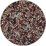 Yholin 5000pcs 3mm 8/0 Glass Round Craft Beads - Metallic Mix Color - DIY Jewelry Making Kit with Tweezers