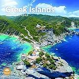 2025 Greek Islands Monthly Wall Calendar by Bright Day, 12 x 12 Inch Beautiful Destination