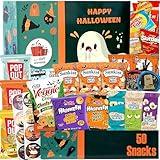 Halloween Snacks GREEN BOX (50 Count) Cookies Candy Care Package For Students, Loved Ones, Friends, Girlfriend, Boyfriend, Gift Basket for Everyone