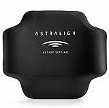 Astralign Office Chair Back Support Pillow: USA Made Thoracic Back Pillow for Back Pain & Neck Pain Relief, Back Posture Corrector Chair Pillow, Lumbar Support Pillow for Office Chair & Car, Black,Med