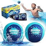 Bambilo Water Skipping Ball | 2-Pack Bounce Balls | Water Bouncing Beach Balls & Grip Ball | Pool Toys for Kids Age 5-8-12 | Great Summer Water Toy for Beach Swimming Pool River Lake