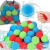 Jishi 24Pcs Reusable Water Balls, Kids Summer Outdoor Toys, Outside Activity Games for Backyard Yard Beach Pool Party Favors, Summer Water Fun Toddler Outdoor Play Toys for Boys Girls Ages 3+ Year Old