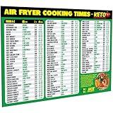 Air Fryer Cheat Sheet Magnet, Keto Edition - Air Fryer Cooking Times Chart for 100 Keto Food Items - Magnetic Airfry Guide for Ketogenic Cookbooks and Recipes - Low Carb Diet Plan Airfryer Accessories