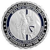 US Thin Blue Line Police Officers Spartan Warriors Challenge Coin Law Enforcement Souvenir Decoration Gift