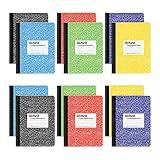 Oxford Composition Notebooks, Wide Ruled Paper, 9-3/4" x 7-1/2", Assorted Marble Covers, 100 Sheets, 12 per Pack, Colors May Vary (63794)