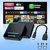 Car TV Mate-HDMl Multimedia Adapter for Fire TV Stick/Google TV Sticks/Game Consoles/Screen Throwers, 2 in 1 Carplay TV Adapter with HDMI and USBC Port for iPhone, Convert Wired to Wireless CarPlay