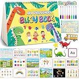 Montessori Busy Book for Toddlers 1-3 3-5, My Preschool Learning Activities, Autism Sensory Travel Toys for Kids, Education Workbook, Christmas Birthdays Gifts for Boys and Girls Age 3 4 Year Old