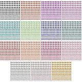 Housuner 2580 pcs Rhinestone Stickers in 15 Colors & 3 Sizes, 15 Sheets DIY Self Adhesive Colorful Gem Rhinestone Embellishment Stickers Sheet Fits for Crafts, Body, Nails, etc. (Multi-Color)