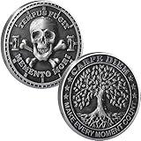 Memento Mori Coin for Daily Stoic Practice EDC Challenge Coin Stoicism Medallion Tree of Life Stoic Reminder