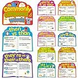 Zonon 13 Pcs Commonly Confused Words Posters Elementary Educational Grammar Punctuation Posters English Teacher Language Arts Grammar Classroom Must Haves for Home School Student