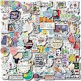 Aowplc 100 Pcs Natural Sciences Stickers Pack, Physics, Chemistry, Biology Experiment Vinyl Stickers, Student Science Laboratory Decals for Laptop, Water Bottle, Notebook, Luggage, Computer Decor