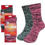 Thermal Socks for Women, Winter Warm Cold Weather Sock for Workout Outdoor Activities,A-pink+green