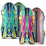 Artikfun Premium Recreational Winter Foam Snow Sled 2-Pack | Tow Rope and Handles | Sized for Youth and Adults | Contoured Deck Design | 50in-127cm Design Length |