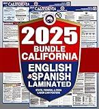 2025 California CA All-in-One Workplace Compliance & Labor Law Poster (Federal State & OSHA) English and Spanish Bundle Laminated