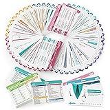 Nano shield 96 Nursing Badge Reference Cards, Nursing School Essentials Set- Lab Values, EKG, Spanish Translation and More, Great Nursing Student Gifts