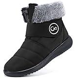 Aomigoct Women Winter Snow Boots: Fur Lined Warm Slip On Boots for Women Waterproof Booties Comfortable Outdoor