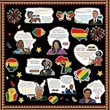 gisgfim Black History Month Bulletin Board Decoration Set African American Inspirational Borders Cutouts for Classroom School Bulletin Board Craft Home Wall(Black History Month)