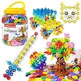 Brain Flakes 500 Piece Set, Ages 3+, Interlocking Plastic Disc Toy for Creative Building, Educational STEM Learning, Construction Block Play for Kids, Teens, Adults, Boys, and Girls